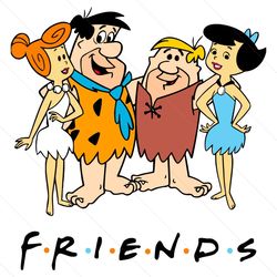 the flintstones friends svg, funny cartoon svg