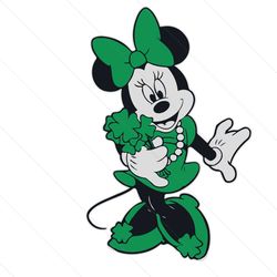 retro shamrock minnie mouse patrick svg