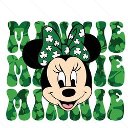 happy st patrick minnie mouse clover svg