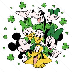st patricks day mickey and friends svg