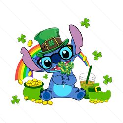 snacks and drink stitch on st patricks day svg
