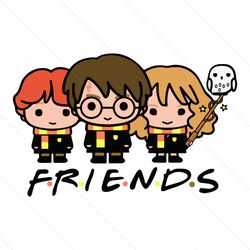 harry potter friends hogwarts wizard logo svg