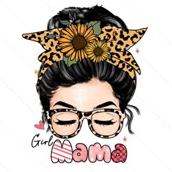 happy messy bun sunflower mama gift png