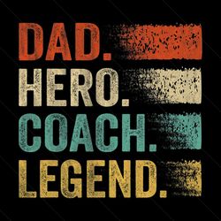Retro Dad Hero Coach Legend Life PNG