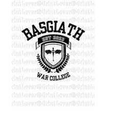 dragon war college svg file cricut fourth wing project download