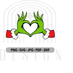 grinch heart hands, merry grinchmas svg, christmas svg, christmas grinch, merry christmas svg, grinch svg, christmas gif