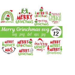 merry grinchmas svg, merry grinchmas png, grinch svg, grinch face svg, grinch svg cricut, grinch svg bundle, what up gri