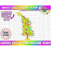 grinch tree svg| christmas tree svg | trendy christmas tree svg | grinch svg | grinch christmas tree | grinch png| merr