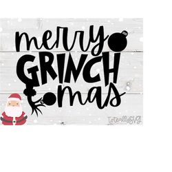 Merry GrinchMas. SVG File. Christmas SVG file. Cut File for Silhouette or Cricut usage.