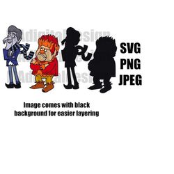 miser brothers heat miser and snow miser from the classic christmas movie a year without santa claus svg digital files