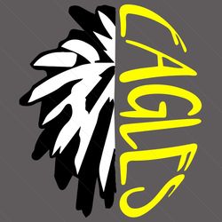 eagles svg, cheer svg, pompom svg, cut file, sports svg, mascot svg,
