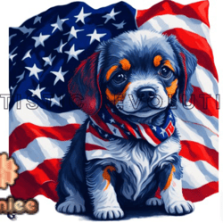 4th of july dog american flag design 03