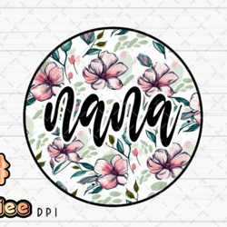nana floral nana flowers vintage png design 06