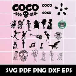 Coco Svg, Coco Eps, Coco Dxf, Coco Png, Coco Clipart, Coco Digital Art, Coco Digital CLipart, Coco