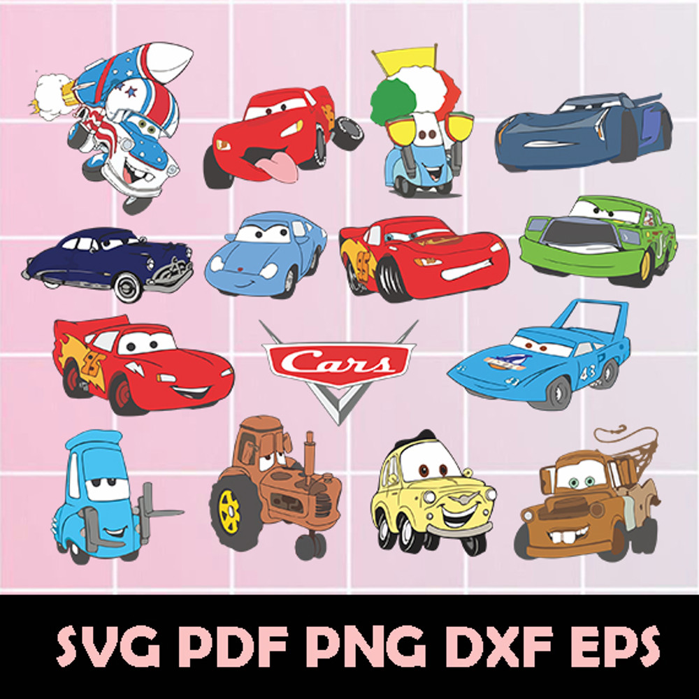 Cars Svg, Cars Cricut, Cars Cutfile, Cars Silhouette, Cars 3 Svg, Mcqueen Cut.jpg