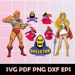 he man svg, he man clipart, he man vector, he man png, he man eps, he man dxf, he man cutfile, he man shilouette