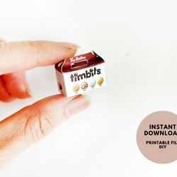 bmm - tim hortons tim bits boxes - digital download, 3in1, breakfast, barbie, doll, doll house, miniature, mini things