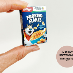 bmm - cereal boxes - 1:6, digital download, supermarket, cereal box template, breakfast, barbie, dollhouse, miniature