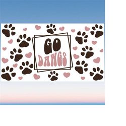 Funny Dog Mom SVG 20oz Libbey Glass Wrap Svg, Dog SVG, Dog Mama Paw Print SVG Libby Can Beer Full Wrap cup svg files for