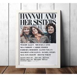 hannah and her sisters (1986) classic movie poster