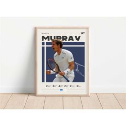 andy murray poster, tennis print, tennis poster, minimalist