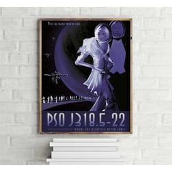 nasa pso j318.5-22 travel poster, wall art design
