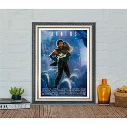 aliens (1986) movie poster, aliens classic science fiction