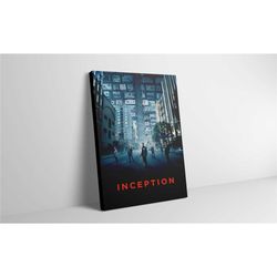 inception movie poster - inception canvas print -