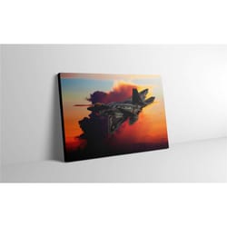 f-22 raptor canvas print wall art fighter jet