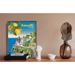 amalfi wall art prints, amalfi coast canvas art,