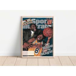 kobe bryant basketball poster | magic johnson poster