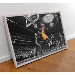 kobe bryant dunk black and white poster wall