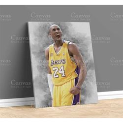 kobe bryant celebration poster, canvas, frame, kids wall