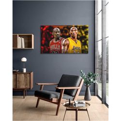 michael jordan kobe bryant canvas kobe bryant poster
