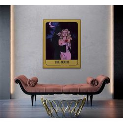 the death tarot art, dark academia, tarot card,