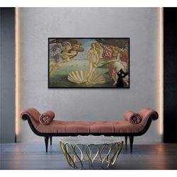 the birth of venus - botticelli cat print,
