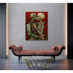 the lovers tarot art, dark academia, tarot card,