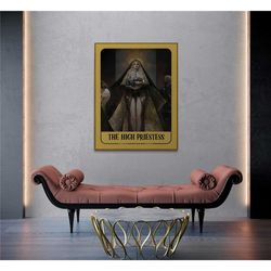 the high priestess tarot, dark academia, tarot card,