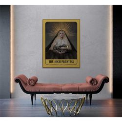 the high priestess tarot, dark academia, tarot card,