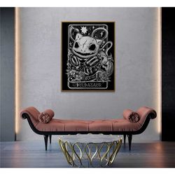 bulbasaur pokemon, pokemon tartot poster, halloween decor,pokemon art,