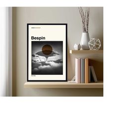 bespin poster, bespin movie, star wars, bespin print, vintage print, custom poster, wall art print, home decor, movie po