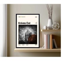 knives out print, knives out movie, knives out poster, minimalist art, vintage poster, modern art, custom poster, birthd