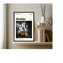 avatar poster, james cameron, avatar movie, avatar movie poster, avatar movie print, minimalist art, vintage poster, wal
