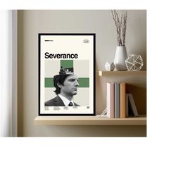 severance poster, severance print, movie poster, retro movie poster, minimalist art, midcentury art, retro modern poster