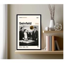 seinfeld poster, larry david, minimalist art, vintage poster, modern art, custom poster, high quality, home decor, gifts