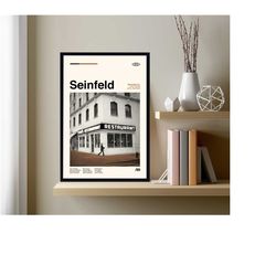 seinfeld movie poster, seinfeld movie, retro music poster, vintage poster, retro poster, minimalist art, modern art, wal