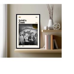 schitt creek poster, schitt creek print, retro movie poster, abstract poster, retro poster, minimalist art, vintage post