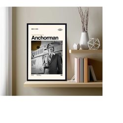 anchorman movie, anchorman poster, anchorman print, retro modern art, minimalist art, midcentury art, vintage poster, wa