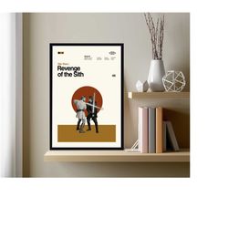 star wars, revenge of the sith ,vintage poster, movie poster, minimalist wall art, home decor, custom poster, wall art p