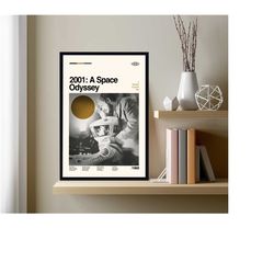 2001 a space odyssey movie, stanley kubrick, minimalist art, vintage poster, modern art, custom poster, high quality, gi